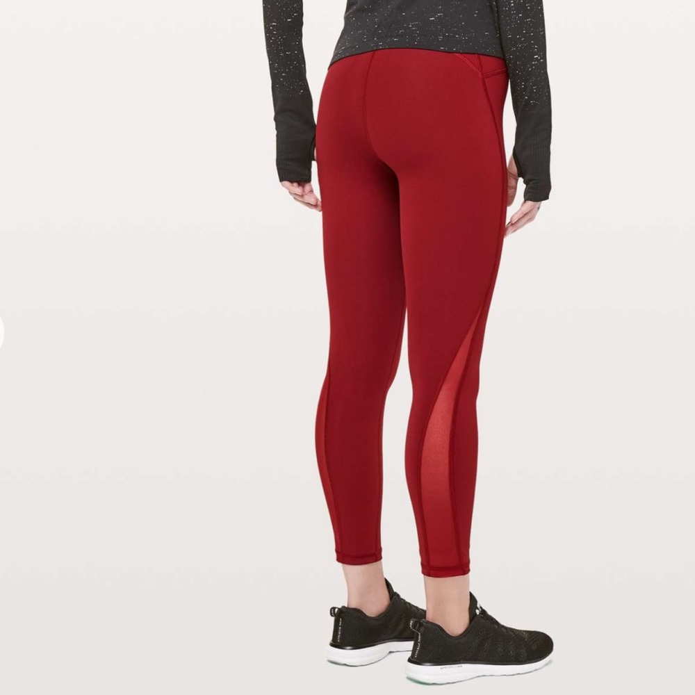 LULULEMON Train Times 7/8 Pant *25" Dark Sport Red Sz 4